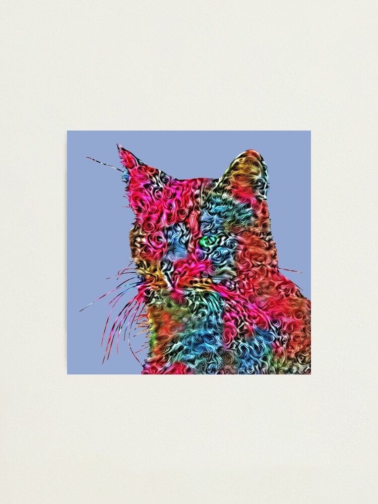 Alternate view of Artificial neural style Rose wild cat Photographic Print