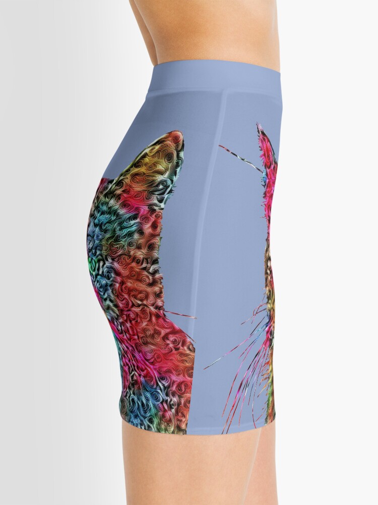 Alternate view of Artificial neural style Rose wild cat Mini Skirt