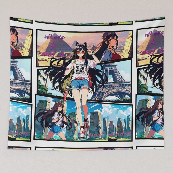 Item preview,  trip Anime Sticker Travel to the next wonder of the modern world and take a photo of it. designed and sold by UrbanTRIP.