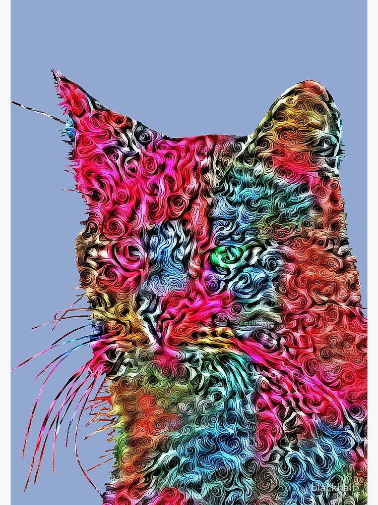 Artificial neural style Rose wild cat by blackhalt