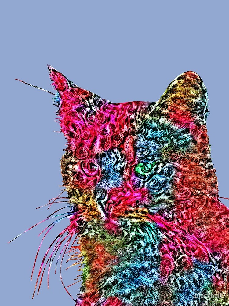 Artificial neural style Rose wild cat by blackhalt