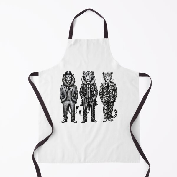 Item preview, Vintage Black and White Retro wild cats tigers lions Animal Art – Detailed Illustration Collection for Apparel and Home Decor designed and sold by harmzk90.