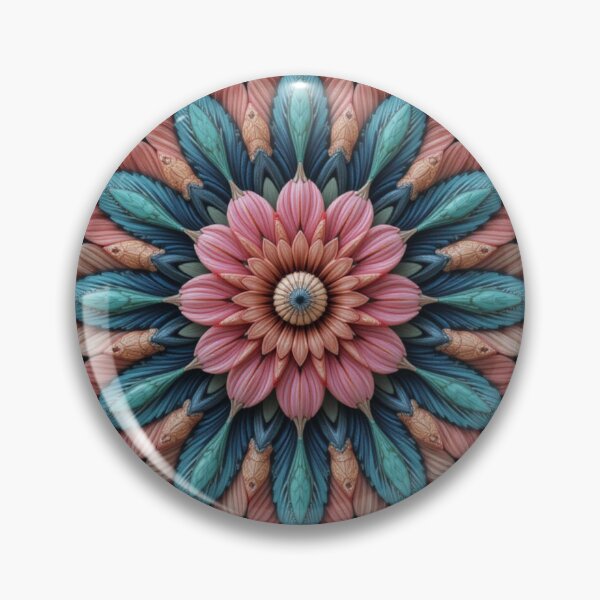 Item preview, Sculpted Floral Mandala – Vibrant & Symmetrical designed and sold by AleksKos.