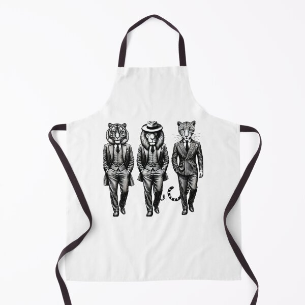 Item preview, Vintage Black and White Retro wild cats tigers lions Animal Art – Detailed Illustration Collection for Apparel and Home Decor designed and sold by harmzk90.