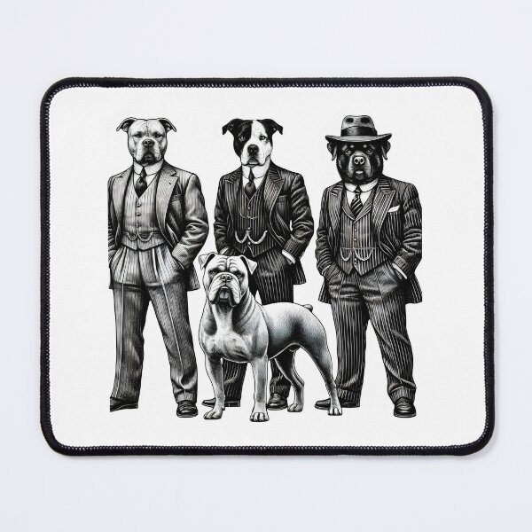 Item preview, Vintage Black and White Retro dogs Animal Art – Detailed Illustration Collection for Apparel and Home Decor designed and sold by harmzk90.