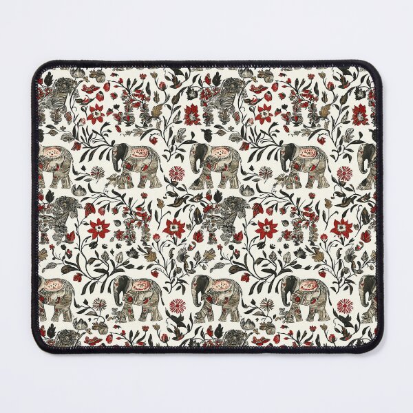 Item preview, Geometric elephant design with floral decorations designed and sold by Piotrek0001.