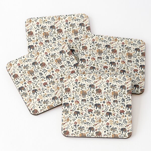 Item preview, Stylized elephants with Latvian folk patterns designed and sold by Piotrek0001.