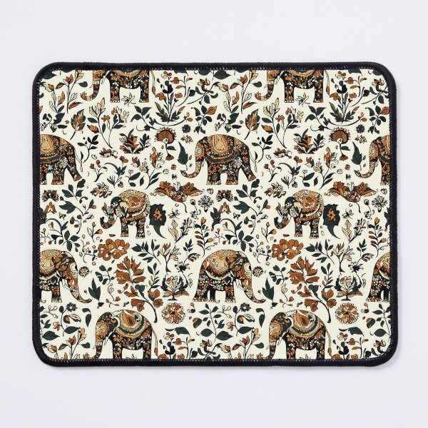 Item preview, Ethnic elephant pattern with floral accents designed and sold by Piotrek0001.
