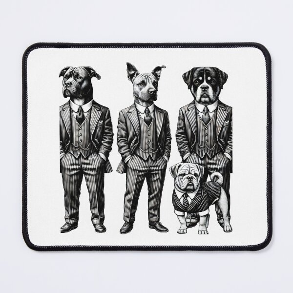 Item preview, Vintage Black and White Retro dogs Animal Art – Detailed Illustration Collection for Apparel and Home Decor designed and sold by harmzk90.