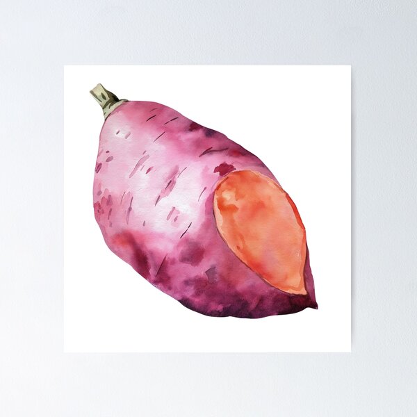 Item preview, Cozy Watercolor Sweet Potato Art designed and sold by PapuruDesigns.