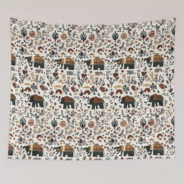 Item preview, Cultural elephant design with traditional patterns designed and sold by Piotrek0001.