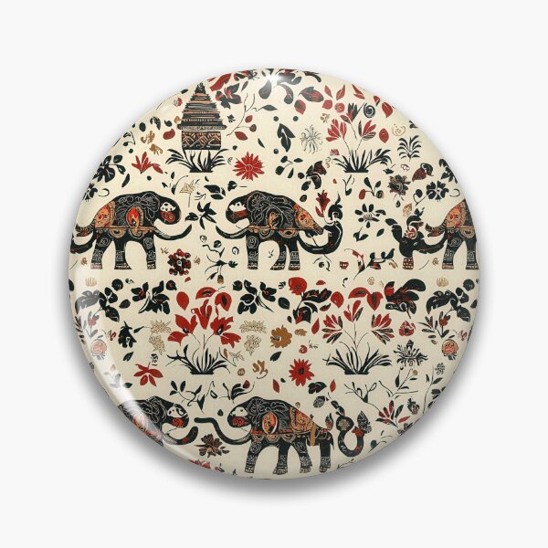 Item preview, Artistic Latvian elephant pattern with details designed and sold by Piotrek0001.