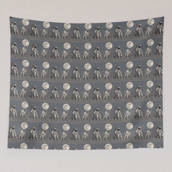 Item preview, Astronauts Hanging Out On The Moon designed and sold by ShadeySunflow.