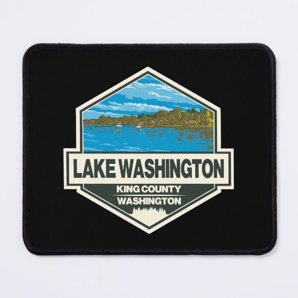 Item preview, Lake Washington Travel Art Emblem designed and sold by KrisSidDesigns.