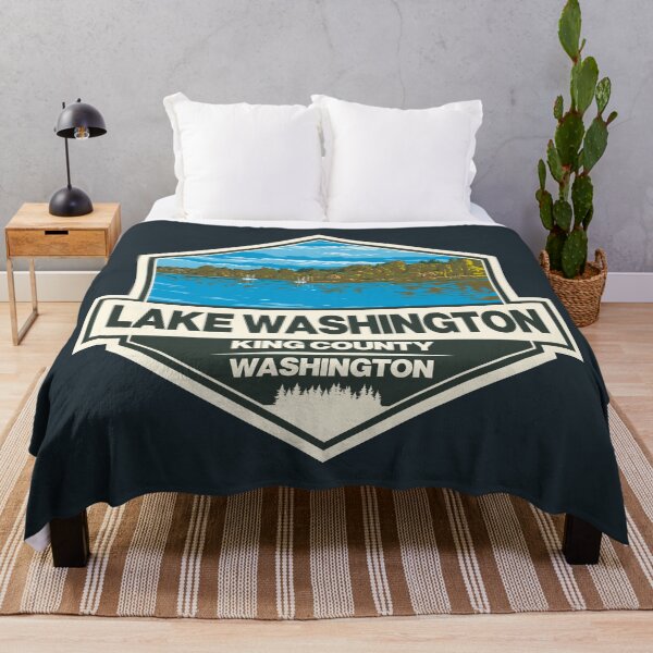 Item preview, Lake Washington Travel Art Emblem designed and sold by KrisSidDesigns.