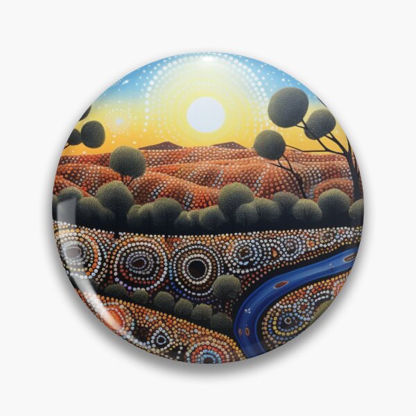 Item preview, Aboriginal Inspired Dot Art - Australian Native Dawn designed and sold by GrinGalore.