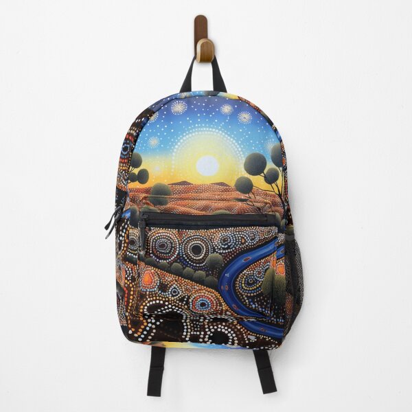 Vista previa del artículo con la obra «Arte aborigen auténtico: el amanecer de los nativos australianos», diseñado y vendido por GrinGalore.