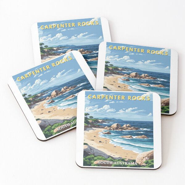 Item preview, Carpenter Rocks in South Australia Retro Travel Art Landscape designed and sold by MaateoDesign.