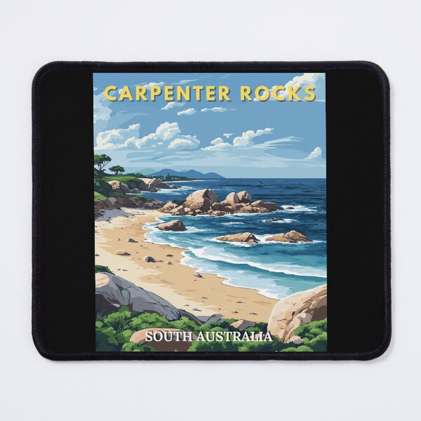 Item preview, Carpenter Rocks in South Australia Retro Travel Art Landscape designed and sold by MaateoDesign.