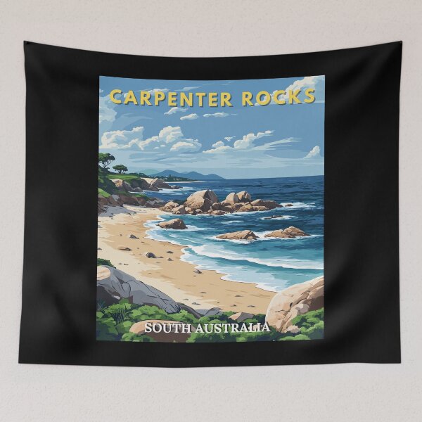 Item preview, Carpenter Rocks in South Australia Retro Travel Art Landscape designed and sold by MaateoDesign.