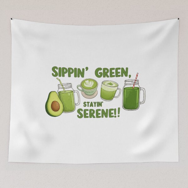 Item preview, Sippin’ Green, Stayin’ Serene!  designed and sold by FitEnvy.