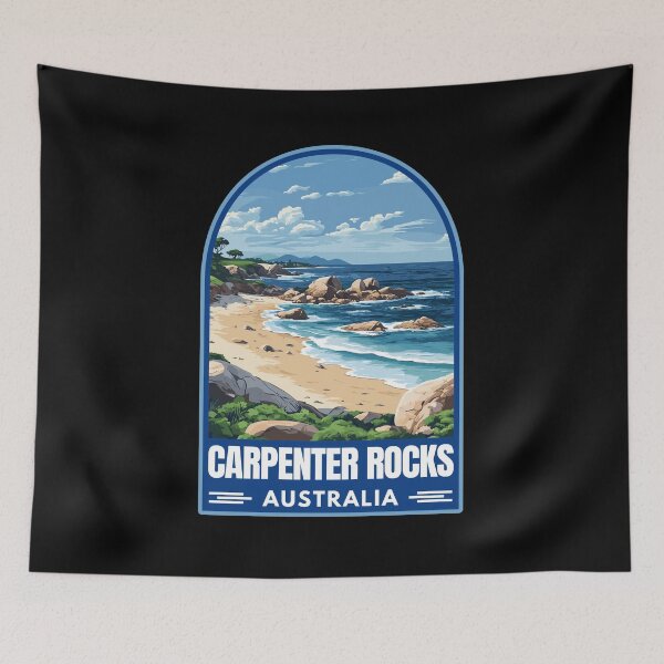 Item preview, Carpenter Rocks in South Australia Retro Travel Art Landscape designed and sold by MaateoDesign.