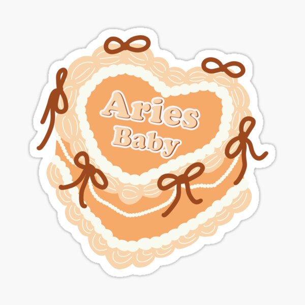 Item preview, Aries Baby Cute Yellow Birthday Cake designed and sold by PlotLines.