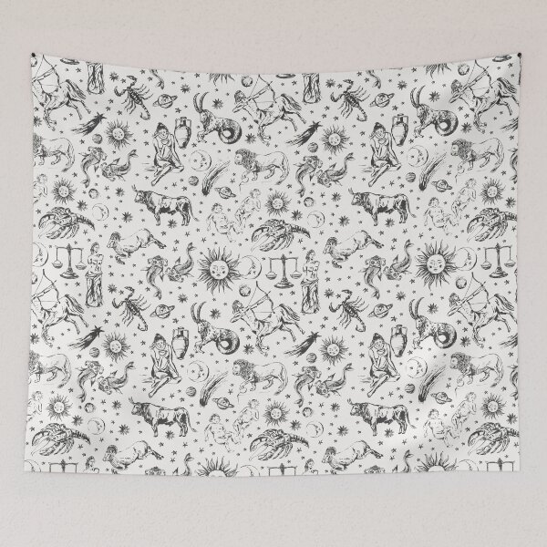 Item preview, Zodiac signs pattern in black designed and sold by bokasin.