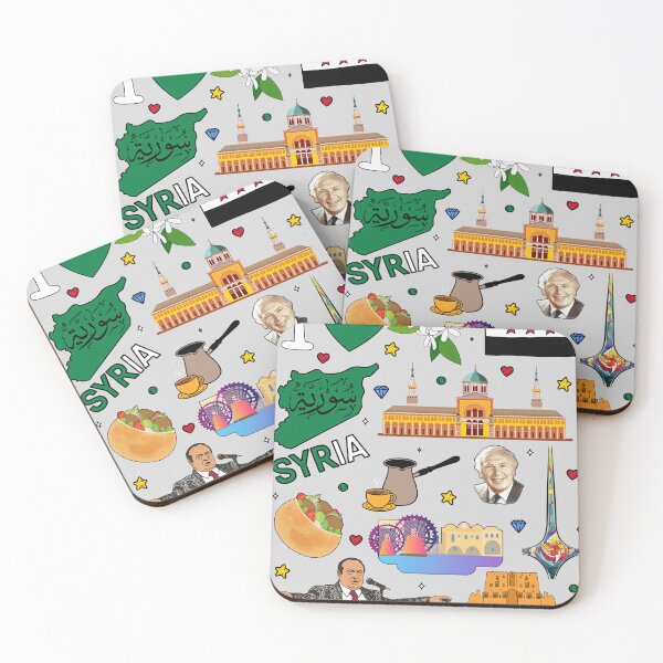 Item preview, I love Syria. Hand drawn Syrian Landmarks, flag and map designed and sold by mashmosh.