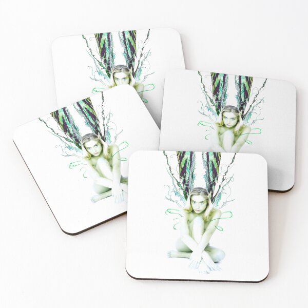 Item preview, Ivory Forest Angel white green fairy girl magical butterfly wings nature spirit beautiful woman designed and sold by GreyForest.