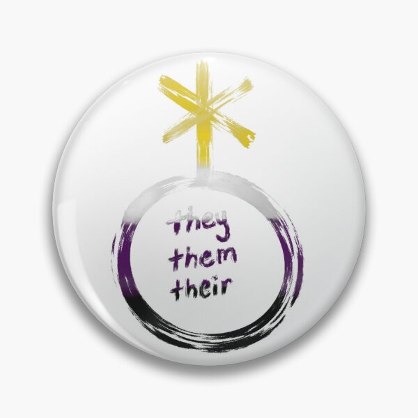 Item preview, Nonbinary pronouns and symbol designed and sold by Opmadebym.