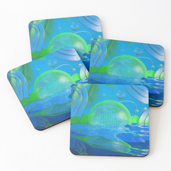 Item preview, fantasía naturaleza verde eco frutiger aero y2k psicodélico colorido verano playa vibraciones abstracto designed and sold by CYBER-ROR.