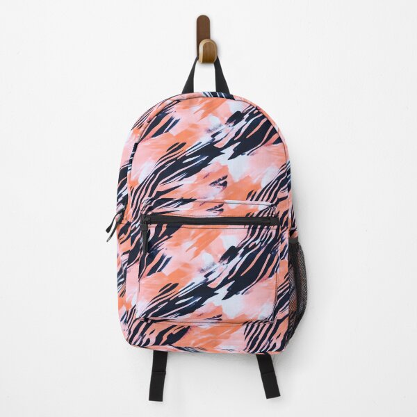 Item preview, Peach and Navy Zebra Waves designed and sold by trendteezstore.