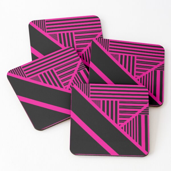 Item preview, Triangle Stripes in Magenta and Black designed and sold by LAEC-Shop.
