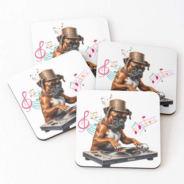 Item preview, Melomaniac Boxer | Digital Art of a Music-Loving Dog designed and sold by ZENTIO.