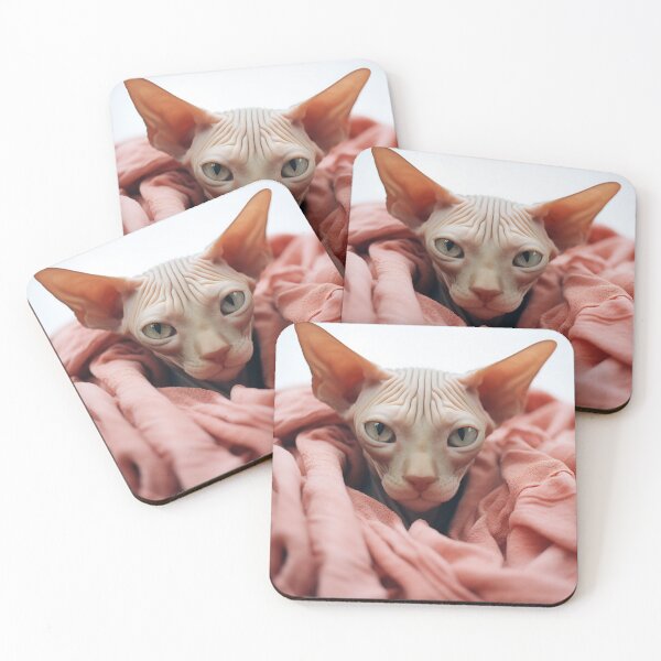Item preview, Majestic Sphynx Cat Wrapped in Cozy Blanket designed and sold by anytka.