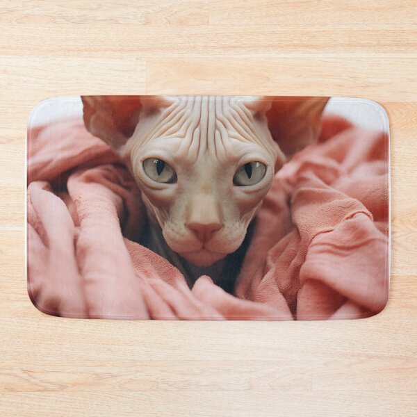 Item preview, Majestic Sphynx Cat Wrapped in Cozy Blanket designed and sold by anytka.