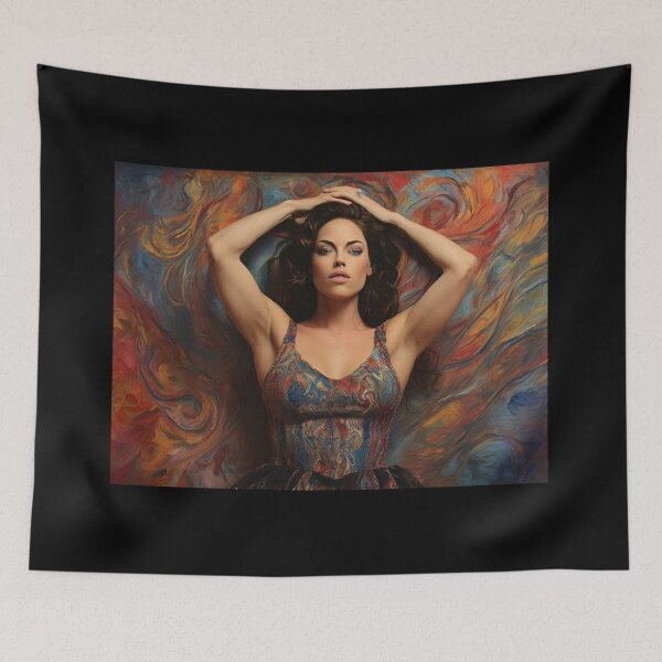 Item preview,  Expressionistic artwork featuring a beautiful woman designed and sold by Vintage Designs +.