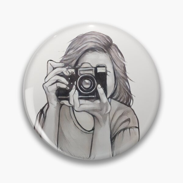 Item preview, Girl With Camera, Photographer, Drawing designed and sold by JoyfulWhimsy.