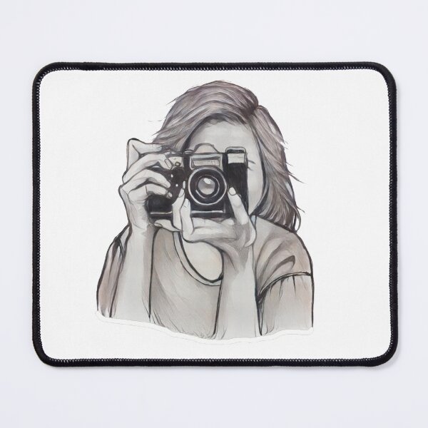 Item preview, Girl With Camera, Photographer, Drawing designed and sold by JoyfulWhimsy.