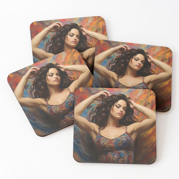 Item preview,  Expressionistic artwork featuring a beautiful woman designed and sold by Vintage Designs +.