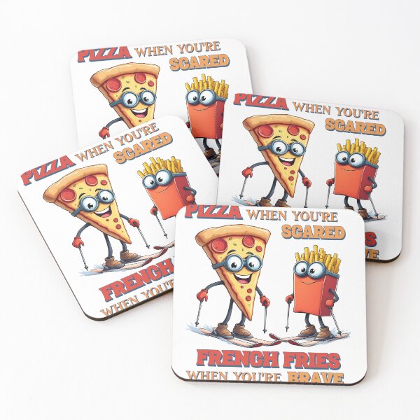 Item preview, Pizza When You're Scared French Fries When You're Brave Ski  designed and sold by Paru-Designs.