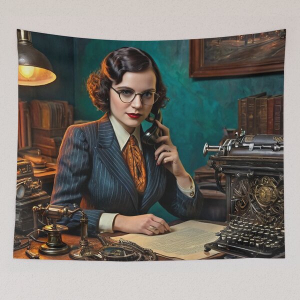 Item preview, Vintage Office Secretary designed and sold by TheDarkWardrobe.