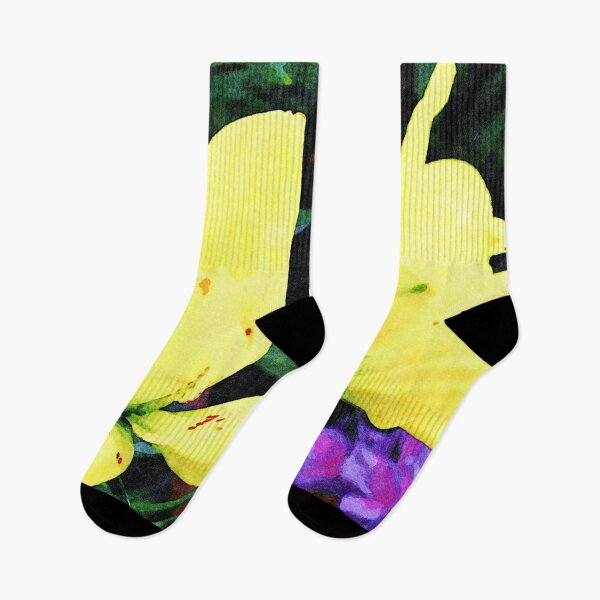 Item preview, Vibrant yellow lilies in a watercolor style against greenery designed and sold by GestaltImagery.