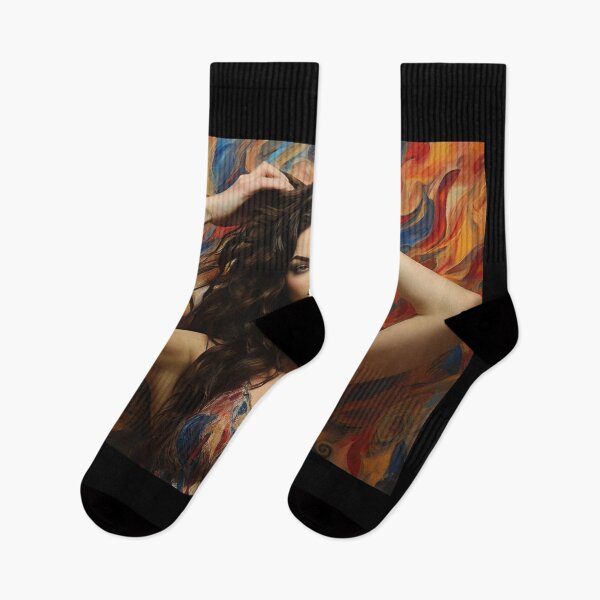 Item preview, Expressionistic artwork featuring a beautiful woman designed and sold by Vintage Designs +.