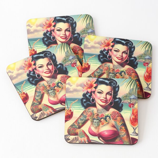 Item preview, Retro Inked Pin-up designed and sold by PulpVintage.