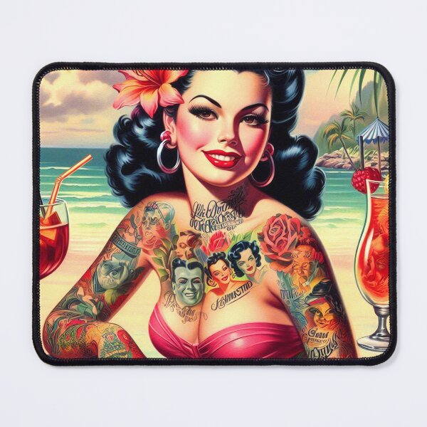 Item preview, Retro Inked Pin-up designed and sold by PulpVintage.