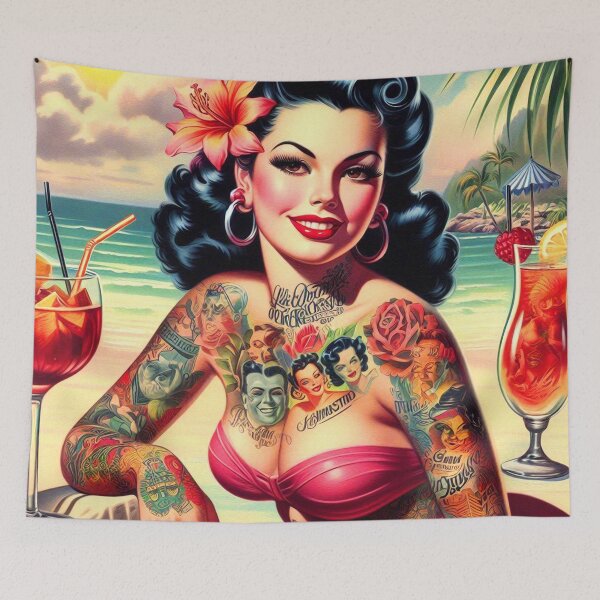 Item preview, Retro Inked Pin-up designed and sold by PulpVintage.