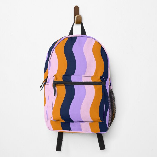 Item preview, Abstract Wavy Wiggle Lines Purple, Blue and Orange designed and sold by OneThreeSix.