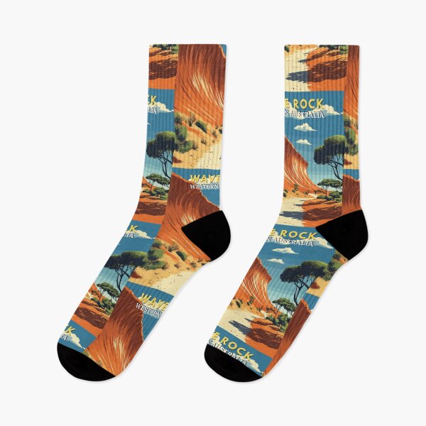 Item preview, Wave Rock in Hyden Western Australia Retro Travel Art Emblem designed and sold by MaateoDesign.